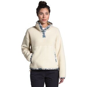 The north face women's‎ liberty cragmont 1/4 zip fleece white & floral jacket XS